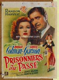 a120 RANDOM HARVEST Belgian movie poster '42 Ronald Colman, Greer Garson