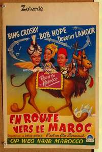 a127 ROAD TO MOROCCO Belgian movie poster '42 Hope, Crosby, Lamour