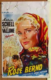 a140 SINS OF ROSE BERND Belgian movie poster '57 Schell, Vallone