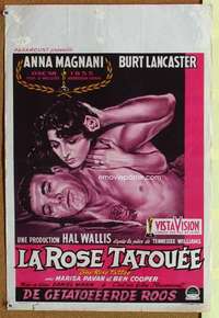 a129 ROSE TATTOO Belgian movie poster '55 Burt Lancaster, Anna Magnani