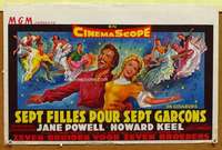 a136 SEVEN BRIDES FOR SEVEN BROTHERS Belgian movie poster '54 Powell
