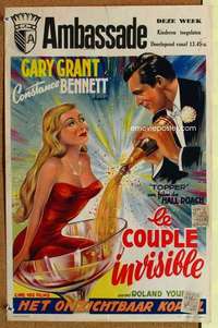 a151 TOPPER Belgian movie poster R50s Constance Bennett, Cary Grant
