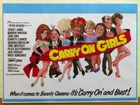 a333 CARRY ON GIRLS British quad movie poster '73 English sex!