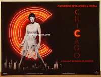 a335 CHICAGO DS British quad movie poster '02 Catherine Zeta-Jones