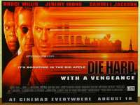 a339 DIE HARD WITH A VENGEANCE DS advance British quad movie poster '95