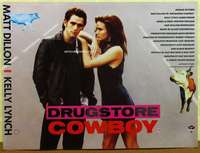 a340 DRUGSTORE COWBOY British quad movie poster '89 Dillon, Lynch