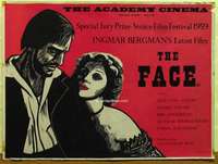 a362 MAGICIAN British quad movie poster '58 Ingmar Bergman, The Face!