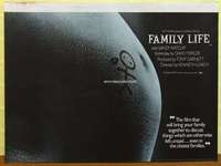 a345 FAMILY LIFE British quad movie poster '71 pregnancy image!