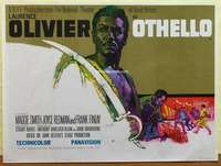 a365 OTHELLO British quad movie poster '66 Olivier, Shakespeare