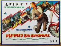 a366 PEE-WEE'S BIG ADVENTURE British quad movie poster '85 Reubens