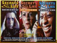a374 SECRETS & LIES British quad movie poster '96 Mike Leigh, Spall