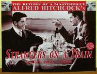 a380 STRANGERS ON A TRAIN British quad movie poster R99 Hitchcock