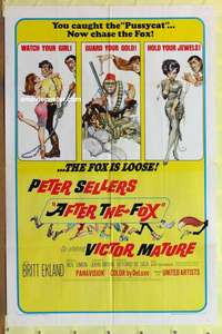b029 AFTER THE FOX one-sheet movie poster '66 Peter Sellers, Frazetta art!