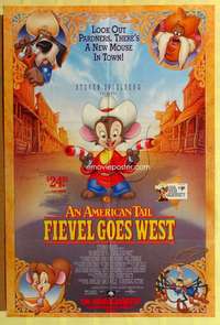b042 AMERICAN TAIL: FIEVEL GOES WEST video one-sheet movie poster '86 Bluth