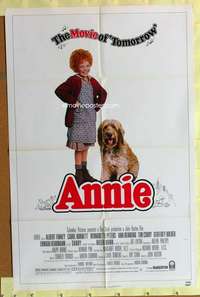 b052 ANNIE one-sheet movie poster '82 Finney, Aileen Quinn, Burnett