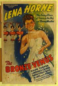 b122 BRONZE VENUS one-sheet movie poster R40s great Lena Horne image!