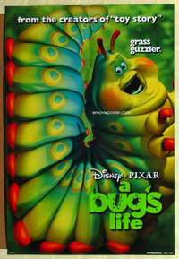 b127 BUG'S LIFE DS teaser one-sheet movie poster '98 Walt Disney, Pixar!