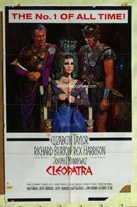 b171 CLEOPATRA one-sheet movie poster '64 Elizabeth Taylor, Burton
