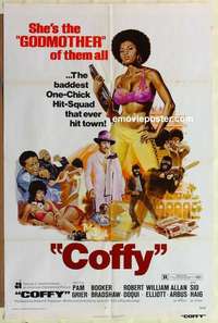 b178 COFFY one-sheet movie poster '73 Pam Grier blaxploitation classic!