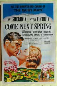b183 COME NEXT SPRING one-sheet movie poster '56 Ann Sheridan, Cochran