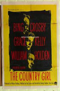 b194 COUNTRY GIRL one-sheet movie poster '54 Grace Kelly, Bing Crosby