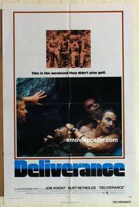 b224 DELIVERANCE one-sheet movie poster '72 Jon Voight, Burt Reynolds