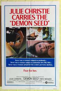 b225 DEMON SEED style B one-sheet movie poster '77 Julie Christie sci-fi!