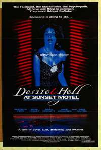 b227 DESIRE & HELL AT SUNSET MOTEL one-sheet movie poster '92 Fenn, Hubley