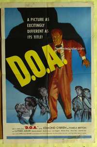 b239 DOA one-sheet movie poster '50 Edmond O'Brien, classic film noir!