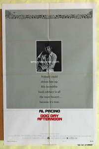 b243 DOG DAY AFTERNOON style B one-sheet movie poster '75 Al Pacino, Lumet