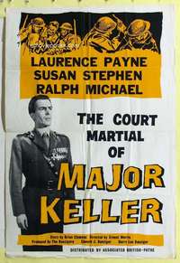 b196 COURT MARTIAL OF MAJOR KELLER English one-sheet movie poster '61 Ernest Morris