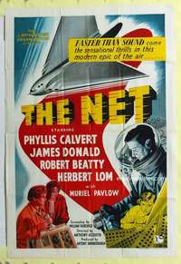 b698 PROJECT M-7 English one-sheet movie poster '53 cool airplane image!