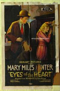 b271 EYES OF THE HEART one-sheet movie poster '20 blind Mary Miles Minter!