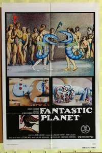 b277 FANTASTIC PLANET one-sheet movie poster '73 wacky Czech sci-fi cartoon!