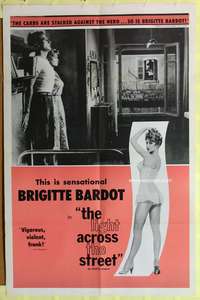 b501 LIGHT ACROSS THE STREET one-sheet movie poster '57 Brigitte Bardot