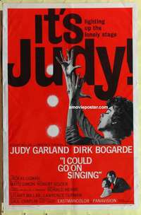b412 I COULD GO ON SINGING one-sheet movie poster '63 it's Judy Garland!