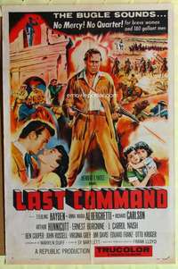 b473 LAST COMMAND one-sheet movie poster '55 Sterling Hayden at Alamo!