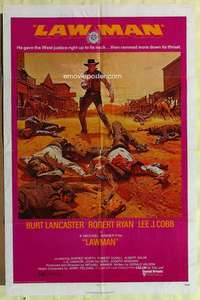 b485 LAWMAN one-sheet movie poster '71 Burt Lancaster, Robert Ryan