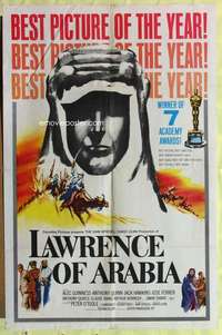 b487 LAWRENCE OF ARABIA style D one-sheet movie poster '62 David Lean