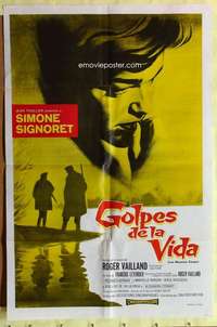 b597 NAKED AUTUMN Spanish language U.S. one-sheet movie poster '60 Simone Signoret