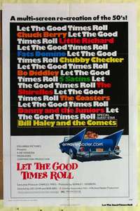 b495 LET THE GOOD TIMES ROLL one-sheet movie poster '73 Chuck Berry