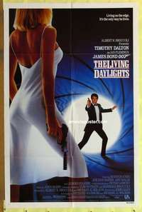 b510 LIVING DAYLIGHTS one-sheet movie poster '86 Tim Dalton as James Bond