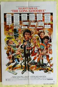 b514 LONG GOODBYE style C one-sheet movie poster '73 Gould, Jack Davis art!