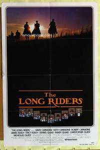 b515 LONG RIDERS advance one-sheet movie poster '80 Walter Hill, Carradines!