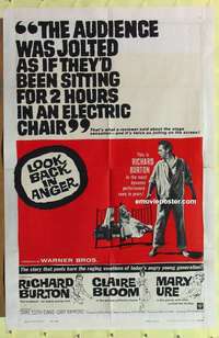 b516 LOOK BACK IN ANGER one-sheet movie poster '59 Richard Burton, Bloom