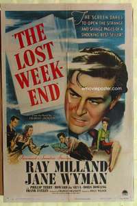 b521 LOST WEEKEND style A 1sh '45 Billy Wilder, Ray Milland