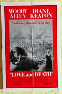 b523 LOVE & DEATH style C one-sheet movie poster 75 Woody Allen, Diane Keaton