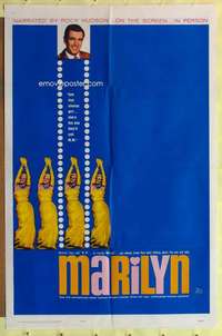 b543 MARILYN one-sheet movie poster '63 Monroe biography, Rock Hudson