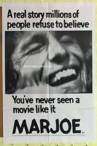 b545 MARJOE one-sheet movie poster '72 expose of evangelist Marjoe Gortner!