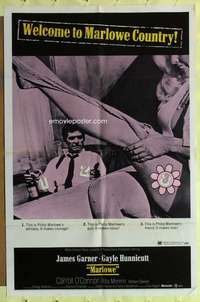 b546 MARLOWE one-sheet movie poster '69 James Garner, Rita Moreno
